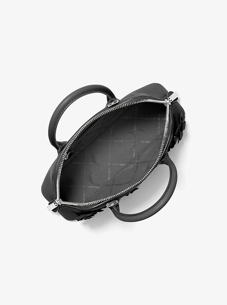 Petra Small Floral Embellished Crossbody Bag (BLACK)