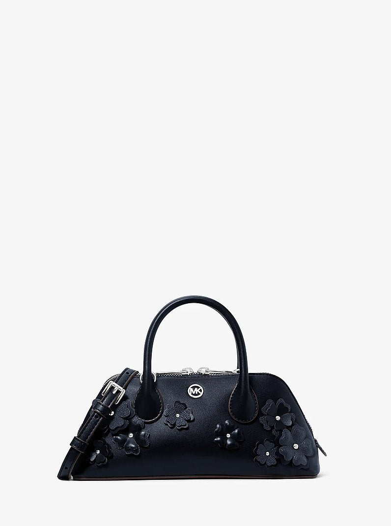 Petra Small Floral Embellished Crossbody Bag (NAVY)