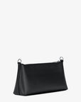 Carson Small Pebbled Leather Convertible Crossbody Bag (BLACK)
