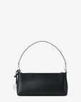 Carson Small Pebbled Leather Convertible Crossbody Bag (BLACK)