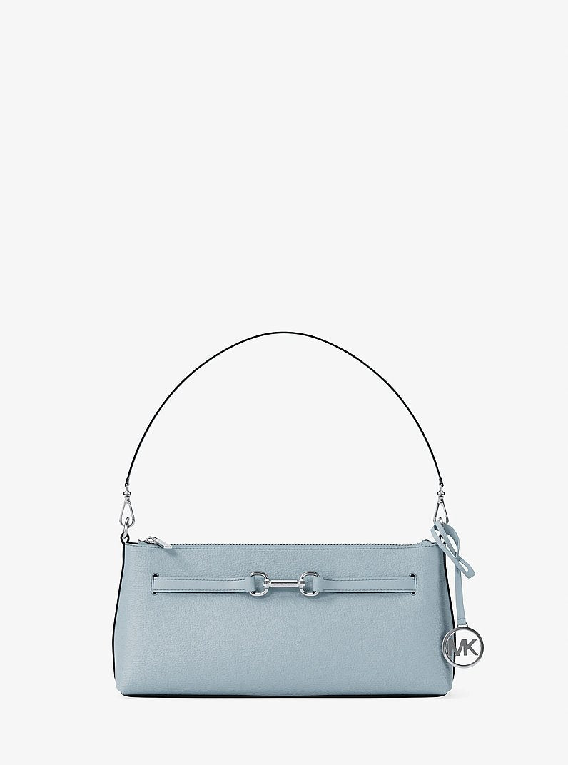 Carson Small Pebbled Leather Convertible Crossbody Bag (PALE OCEAN)