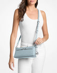 Carson Small Pebbled Leather Convertible Crossbody Bag (PALE OCEAN)