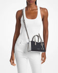 Arden Small Color-Block Signature Logo Messenger Bag (BLACK COMBO)
