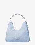 Nayla Medium Suede Hobo Shoulder Bag (PALE OCEAN)