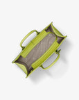 Mirella Medium Pebbled Leather Satchel (LIME)