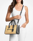 Mirella Medium Woven Satchel (BLACK)