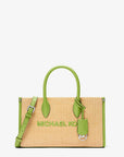 Mirella Medium Woven Satchel (LIME)