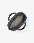 Grayson Small Pebbled Leather Duffel Crossbody Bag (NAVY)