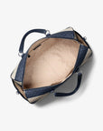Grayson Extra-Large Striped Signature Logo Weekender Bag (NAVY)