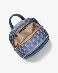 Rhea Medium Logo Jacquard Denim Backpack (DENIM)