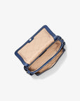 Jet Set Travel Small Logo Jacquard Denim Crossbody Bag With Pouch (DENIM)