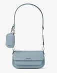Jet Set Travel Small Pebbled Leather Crossbody Bag With Pouch (PALE OCEAN)