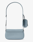 Jet Set Travel Small Pebbled Leather Crossbody Bag With Pouch (PALE OCEAN)