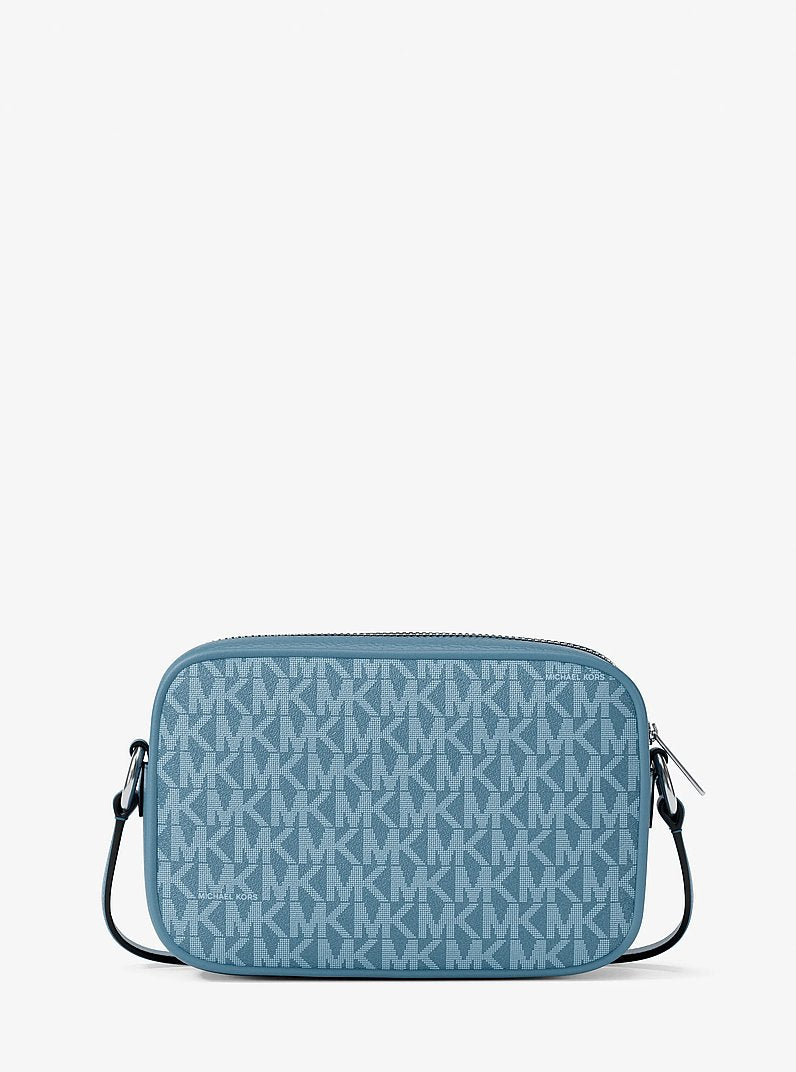 Jet Set Travel Small Signature Logo Camera Crossbody Bag (DENIM)