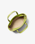 Eva Extra-Small Logo Jacquard Denim Convertible Tote Bag (LIME)