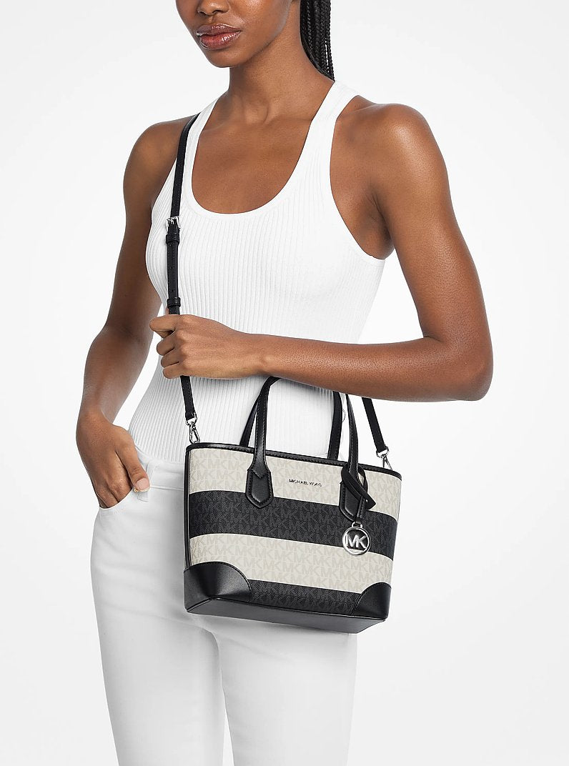 Eva Extra-Small Signature Logo Convertible Crossbody Bag (BLACK)