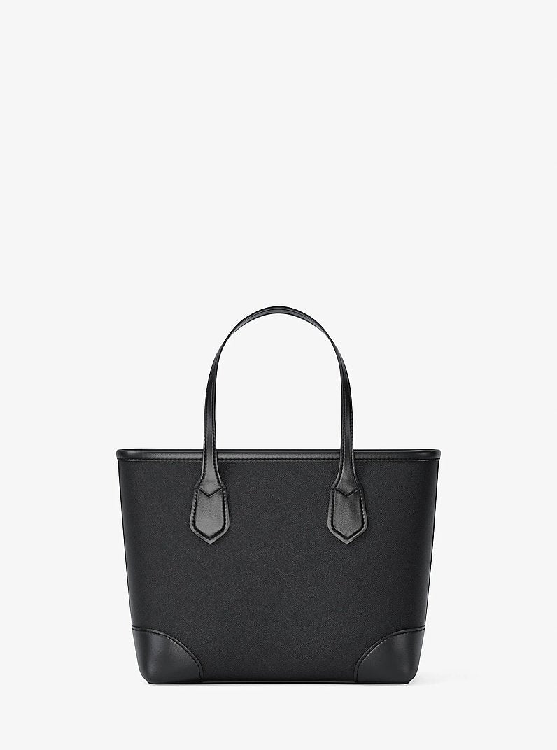Eva Extra-Small Saffiano Leather Convertible Tote Bag (BLACK)