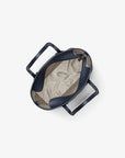 Eva Extra-Small Saffiano Leather Convertible Tote Bag (NAVY)