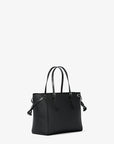 Voyager Extra-Small Pebbled Leather Convertible Crossbody Bag (BLACK)