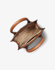 Mercer Extra-Small Logo and Leather Crossbody Bag (BROWN)