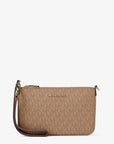 Jet Set Small Signature Logo Convertible Wristlet (CAMEL)