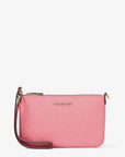 Jet Set Small Signature Logo Convertible Wristlet (CARNATION)