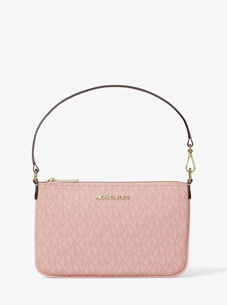 Jet Set Small Signature Logo Convertible Wristlet (POWDER BLUSH)