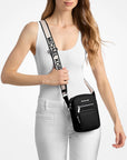 Jet Set Medium Leather Crossbody Bag (BLACK)