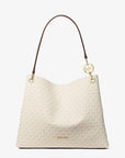 Christina Large Signature Logo Shoulder Bag (VANILLA)