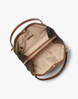 Christina Large Signature Logo Shoulder Bag (BROWN)
