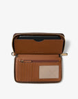 Jet Set Travel Large Striped Signature Logo Smartphone Wallet (BROWN MULTI)