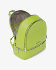 Rhea Medium Pebbled Leather Backpack (LIME)