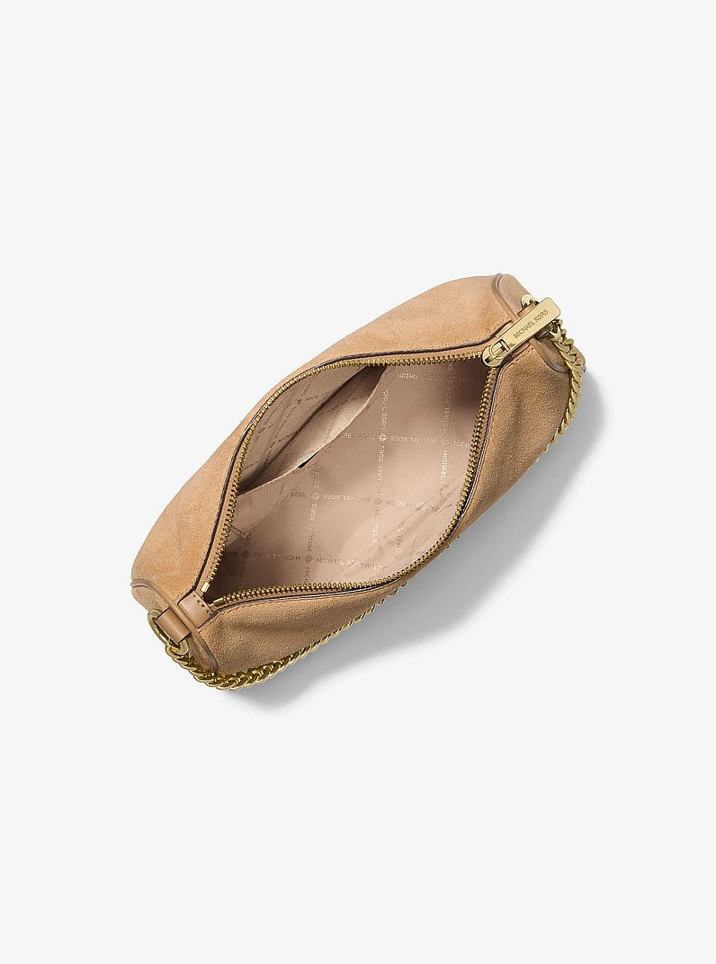 Carmela Medium Suede Convertible Crossbody Bag (CAMEL)