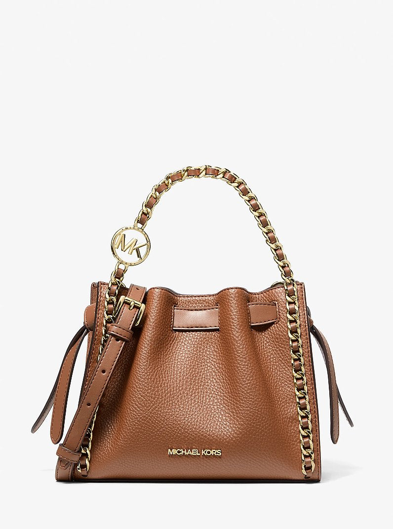 Mina Small Chain Crossbody Bag (LUGGAGE)