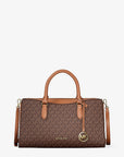 Arden Medium Signature Logo Top-Zip Satchel (BROWN)