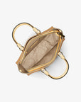Arden Medium Signature Logo Top-Zip Satchel (HONEYWHEAT)