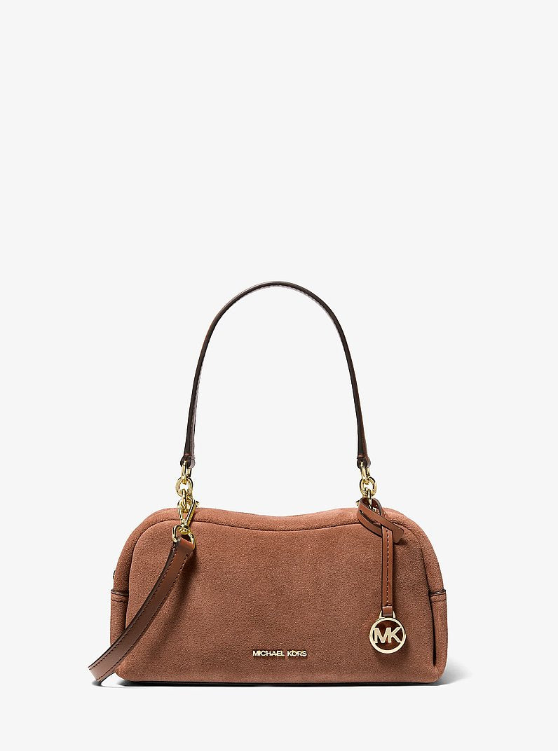 Cecily Small Suede Shoulder Bag (LUGGAGE)
