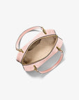 Cecily Small Suede Shoulder Bag (POWDER BLUSH)