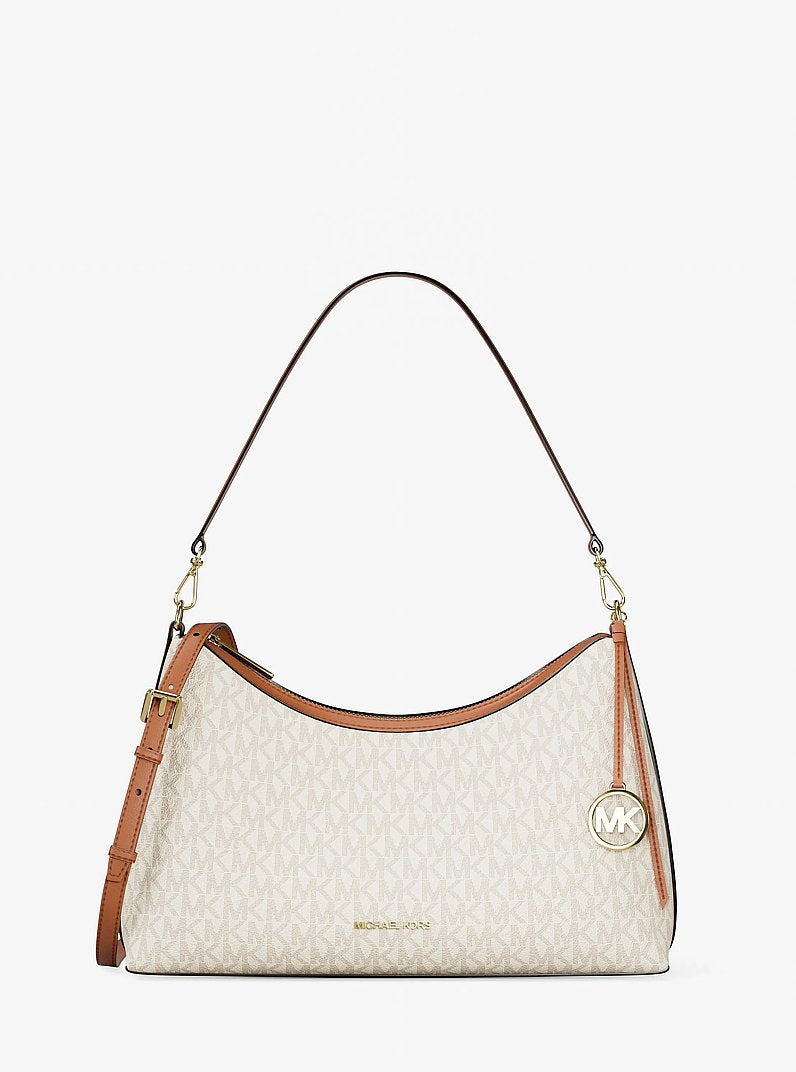 Sammy Medium Signature Logo Convertible Shoulder Bag (VANILLA)