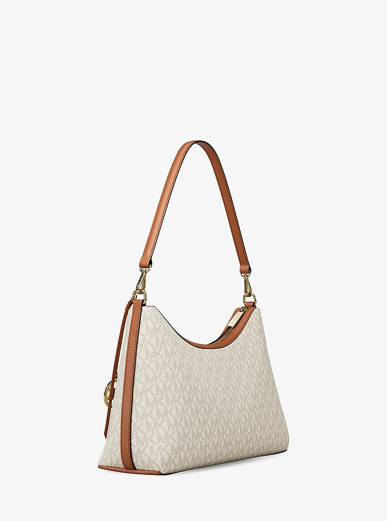 Sammy Medium Signature Logo Convertible Shoulder Bag (VANILLA)