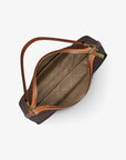 Sammy Medium Signature Logo Convertible Shoulder Bag (BROWN)