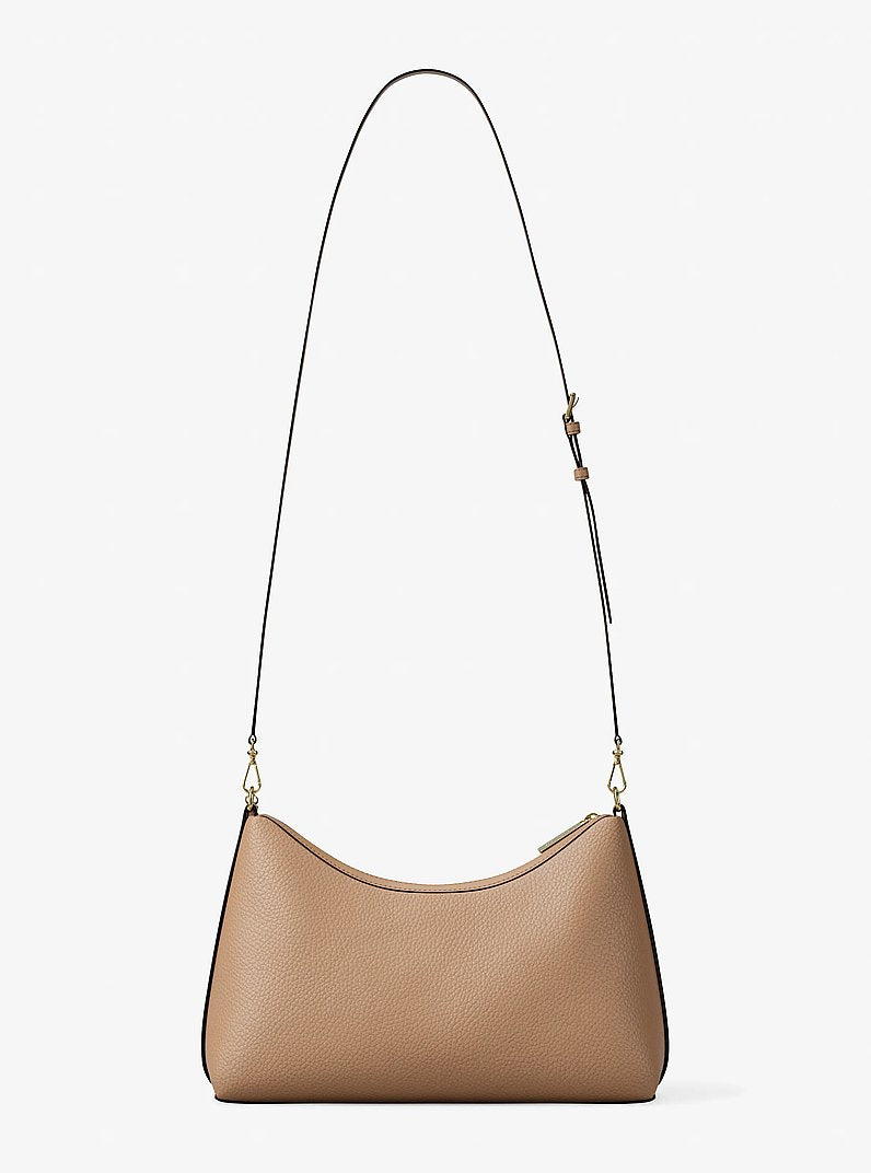 Sammy Medium Pebbled Leather Convertible Shoulder Bag (CAMEL)