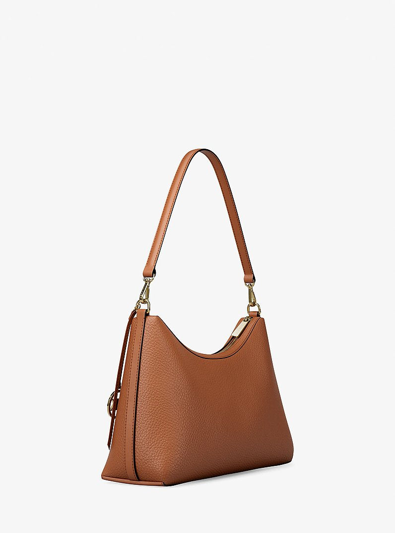 Sammy Medium Pebbled Leather Convertible Shoulder Bag (LUGGAGE)