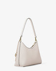 Sammy Medium Pebbled Leather Convertible Shoulder Bag (LT CREAM)