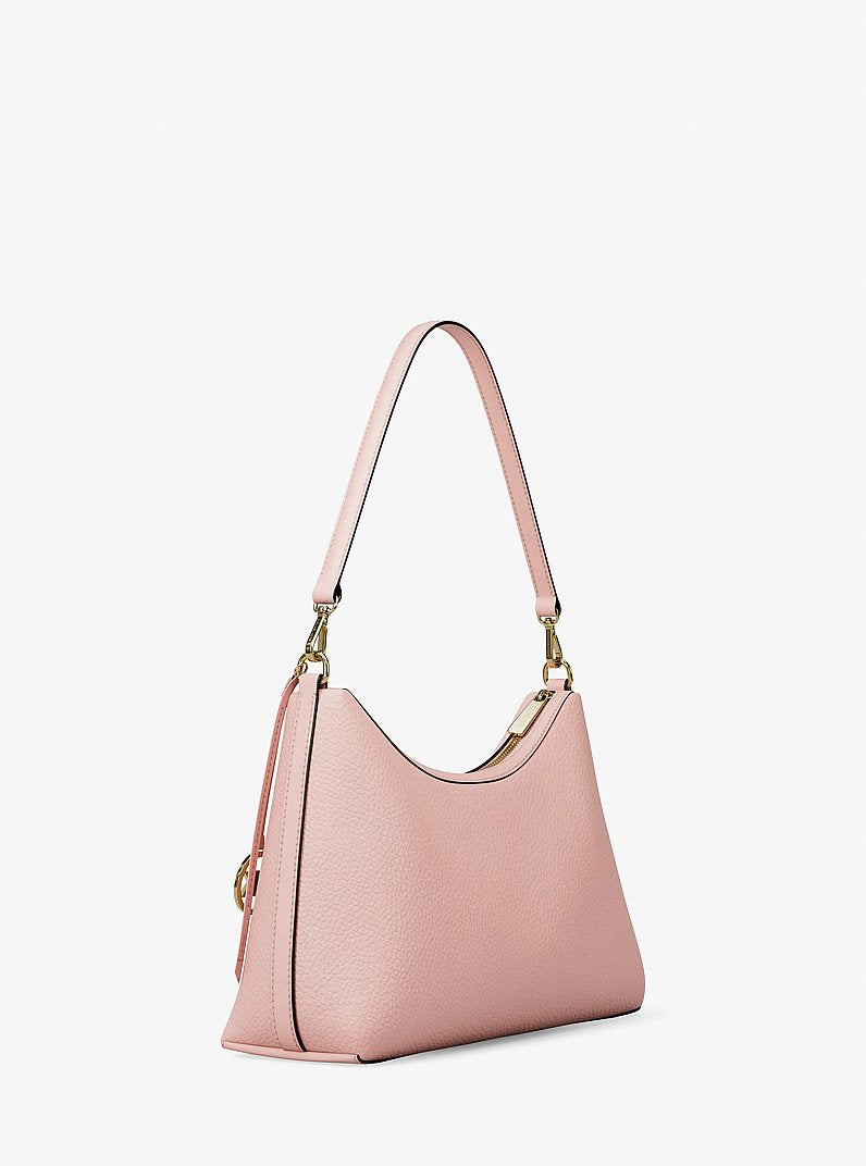 Sammy Medium Pebbled Leather Convertible Shoulder Bag (POWDER BLUSH)