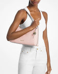 Sammy Medium Pebbled Leather Convertible Shoulder Bag (POWDER BLUSH)