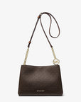 Christina Small Signature Logo Crossbody Bag (BROWN)
