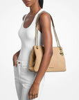 Christina Medium Suede Messenger Bag (CAMEL)