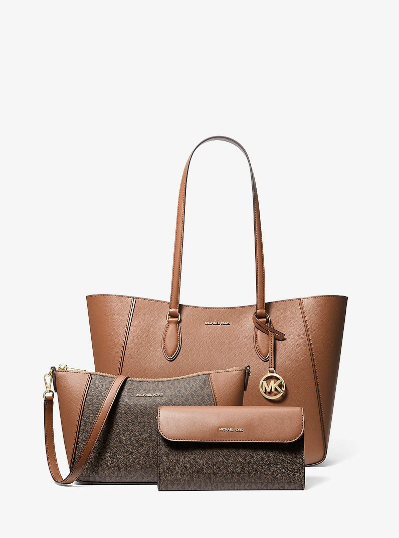 Jet Set Travel Large Signature Logo 3-in-1 Tote Bag (LUGGAGE)