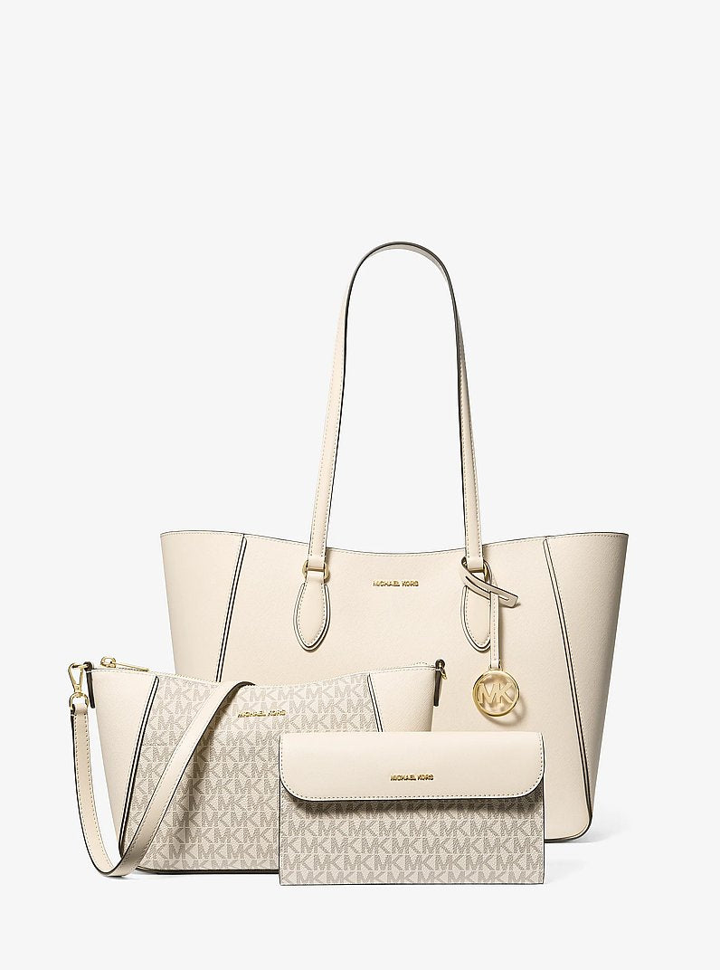 Jet Set Travel Large Signature Logo 3-in-1 Tote Bag (LT CREAM)